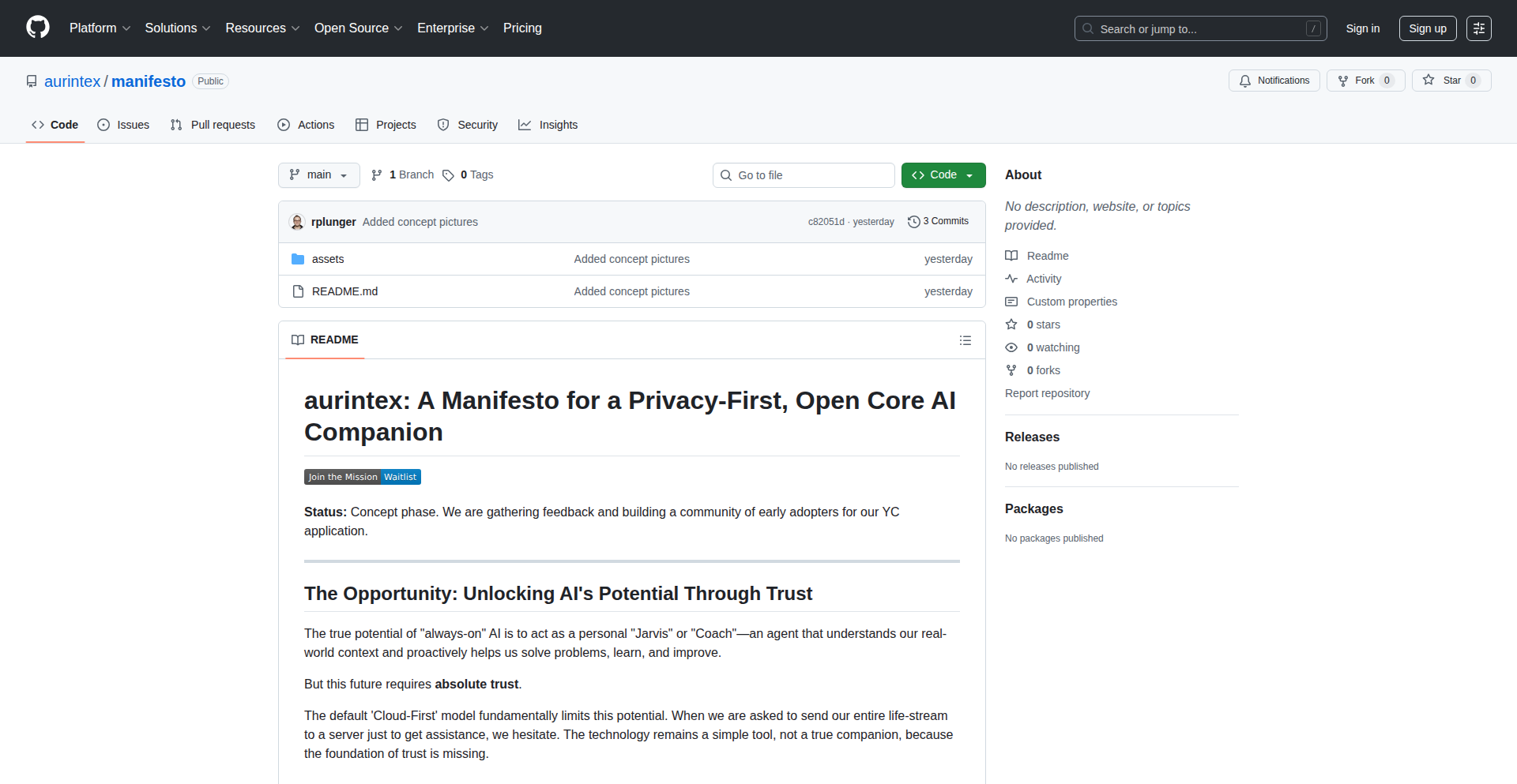 プライバシー第一、オープンコアAIウェアラブル運動宣言