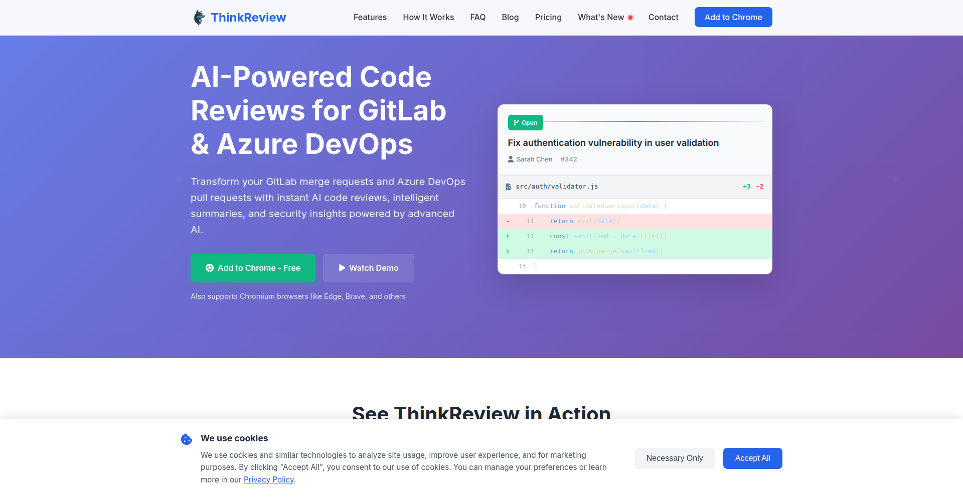 Azure DevOps AI Code Review Assistant