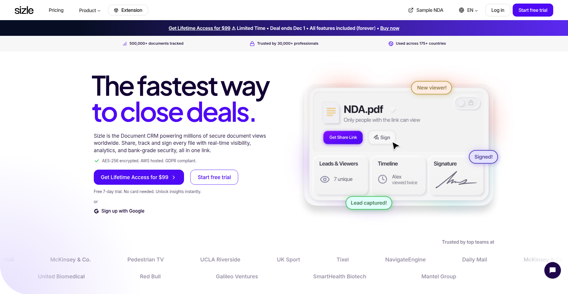 B2Bセールスドキュメント共有&分析プラットフォーム