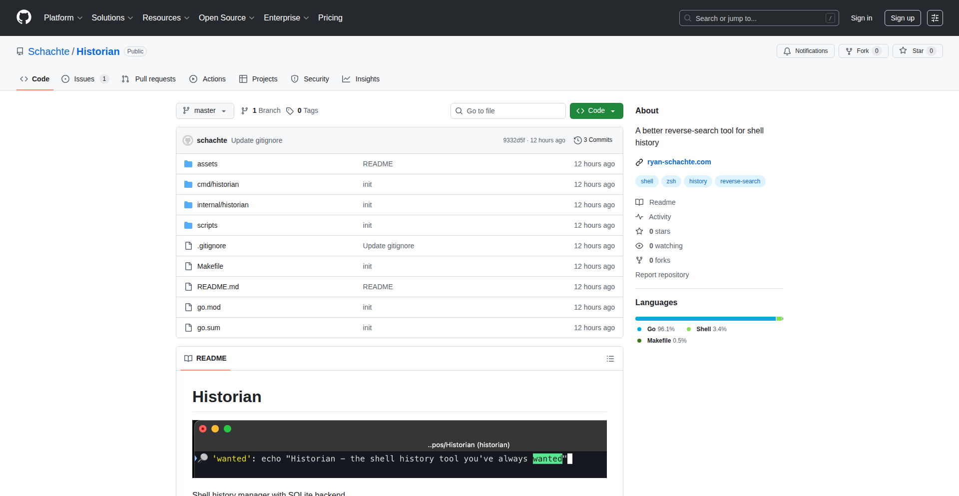 Historian: シェル履歴の賢い相棒