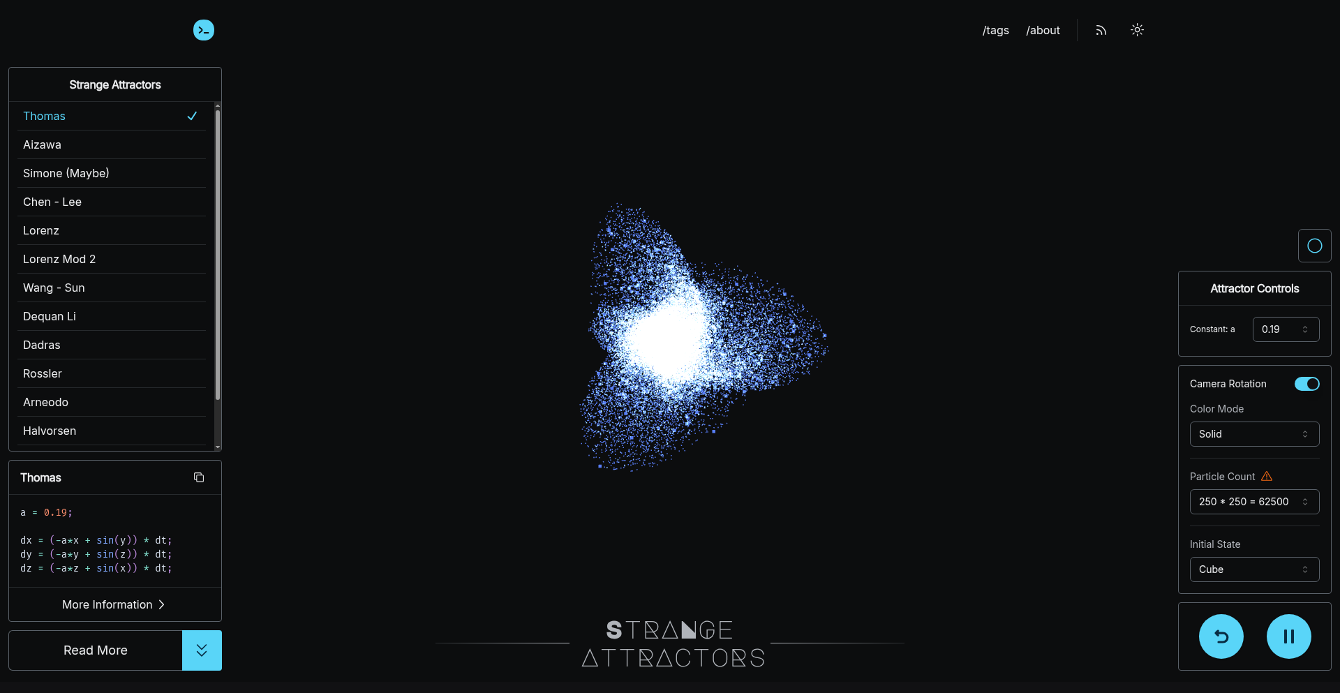 Strange Attractors Visualizer