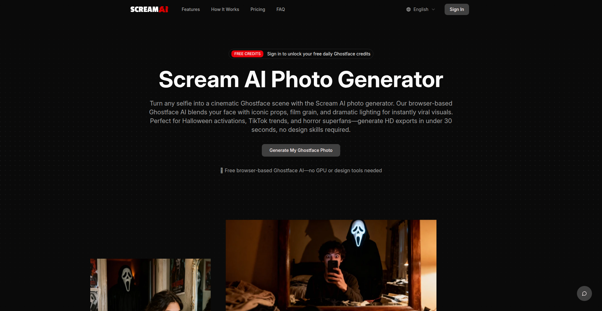 ScreamAI.pics 惊悚图像生成器