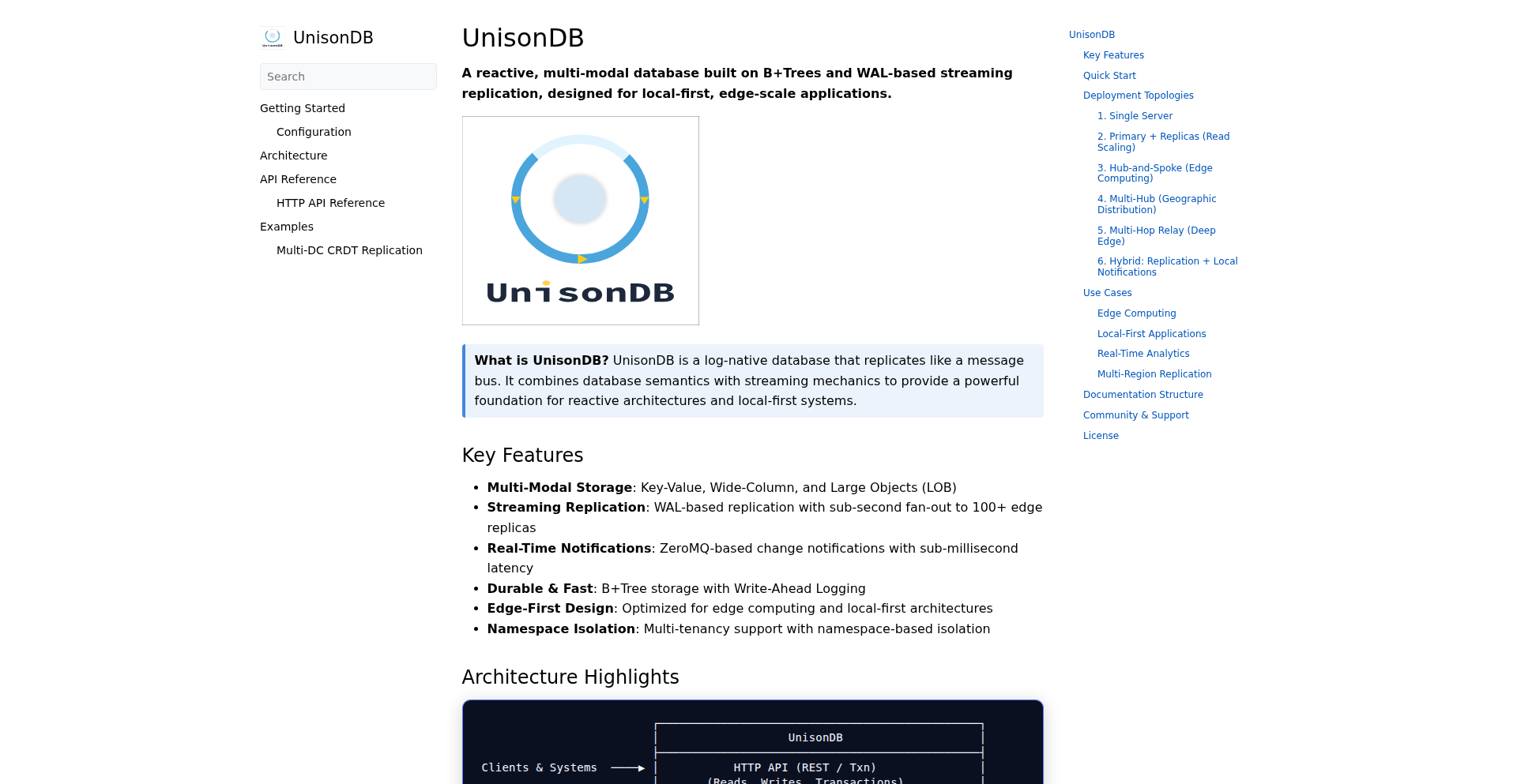UnisonDB: 日志驱动的统一数据库