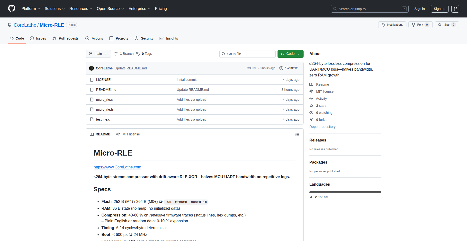 微压缩流 (Micro-RLE)
