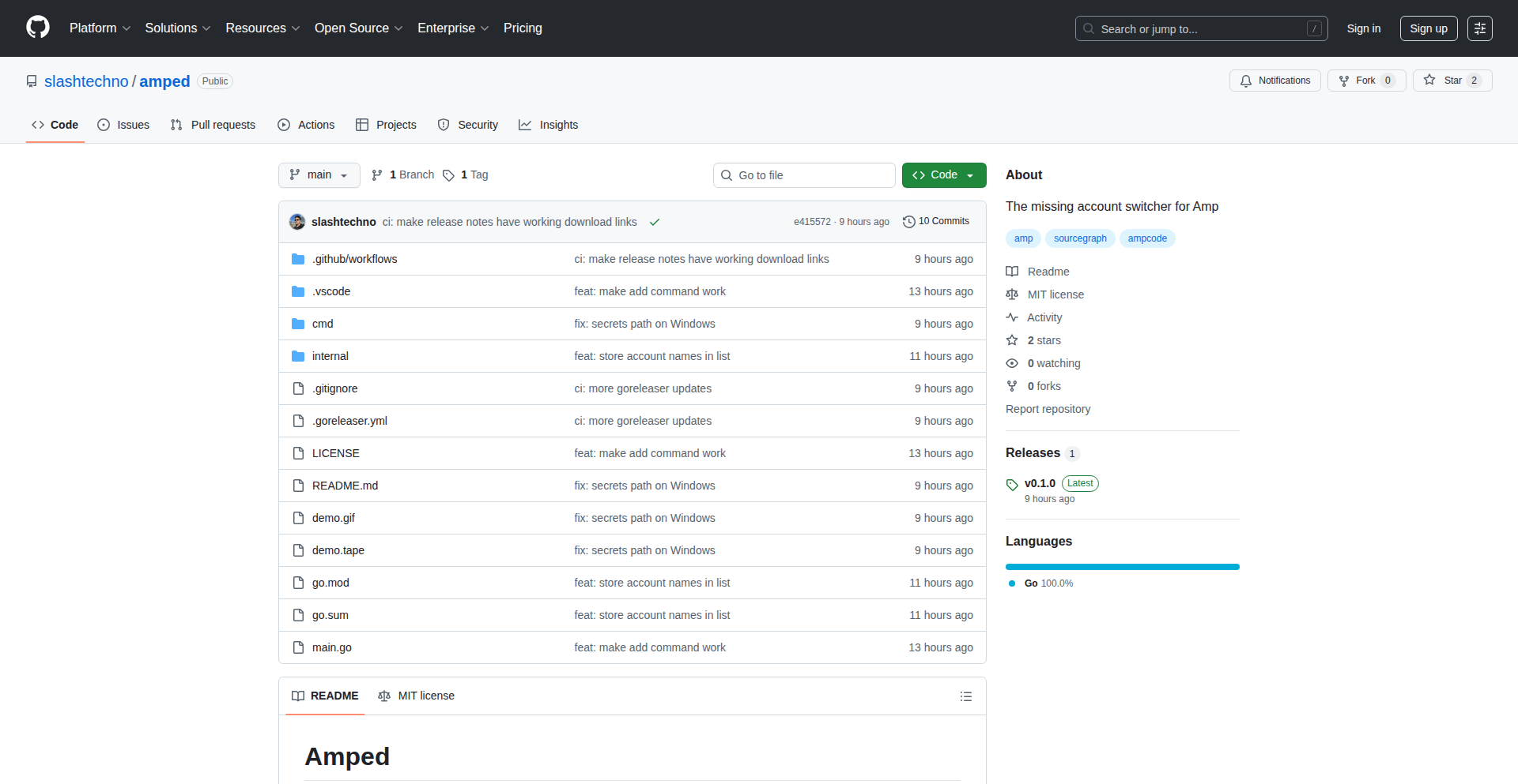 Amped 账号切换加速器