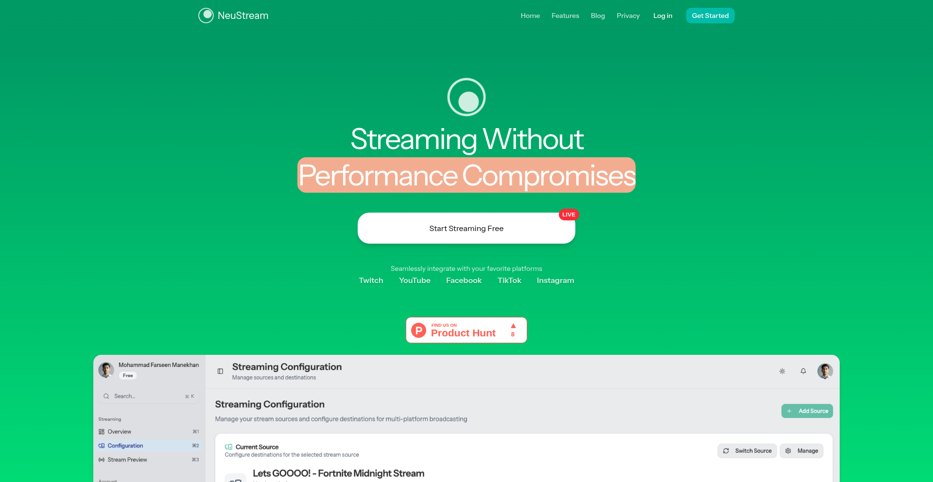 Neustream: 全能直播聚合推流引擎