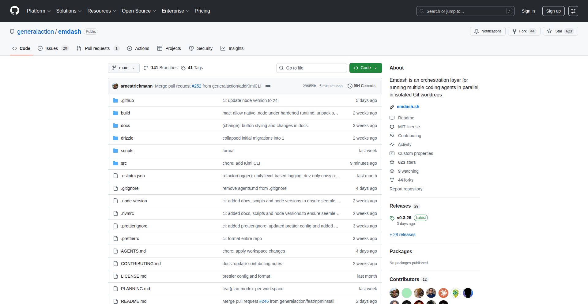 Emdash：Git Worktree驱动的多Agent协同编码平台