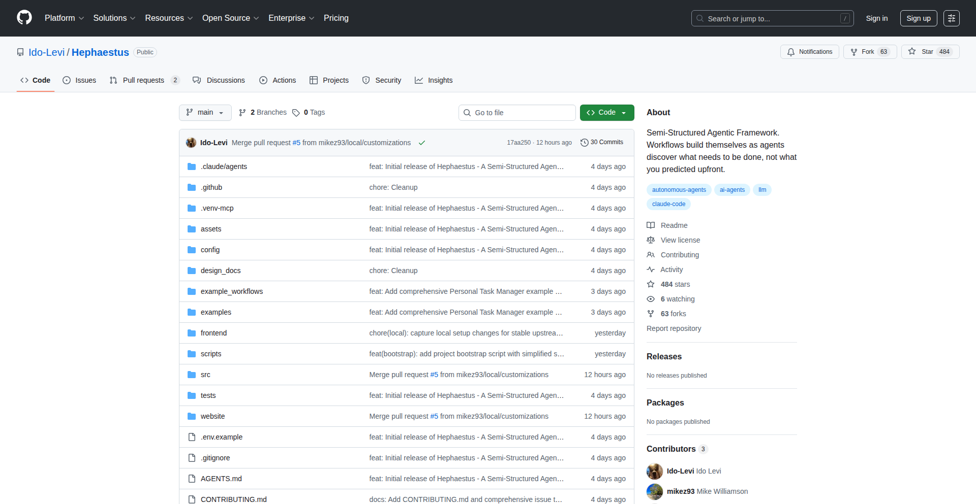 赫菲斯托斯：自律多代理编排框架