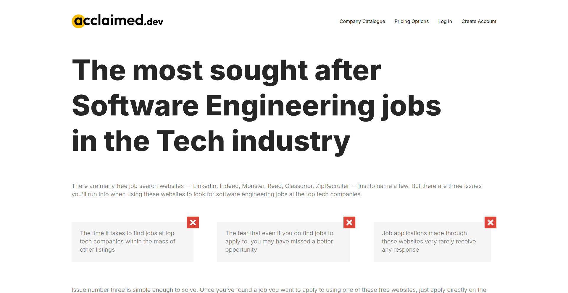 Acclaimed.dev: 精英科技岗位雷达