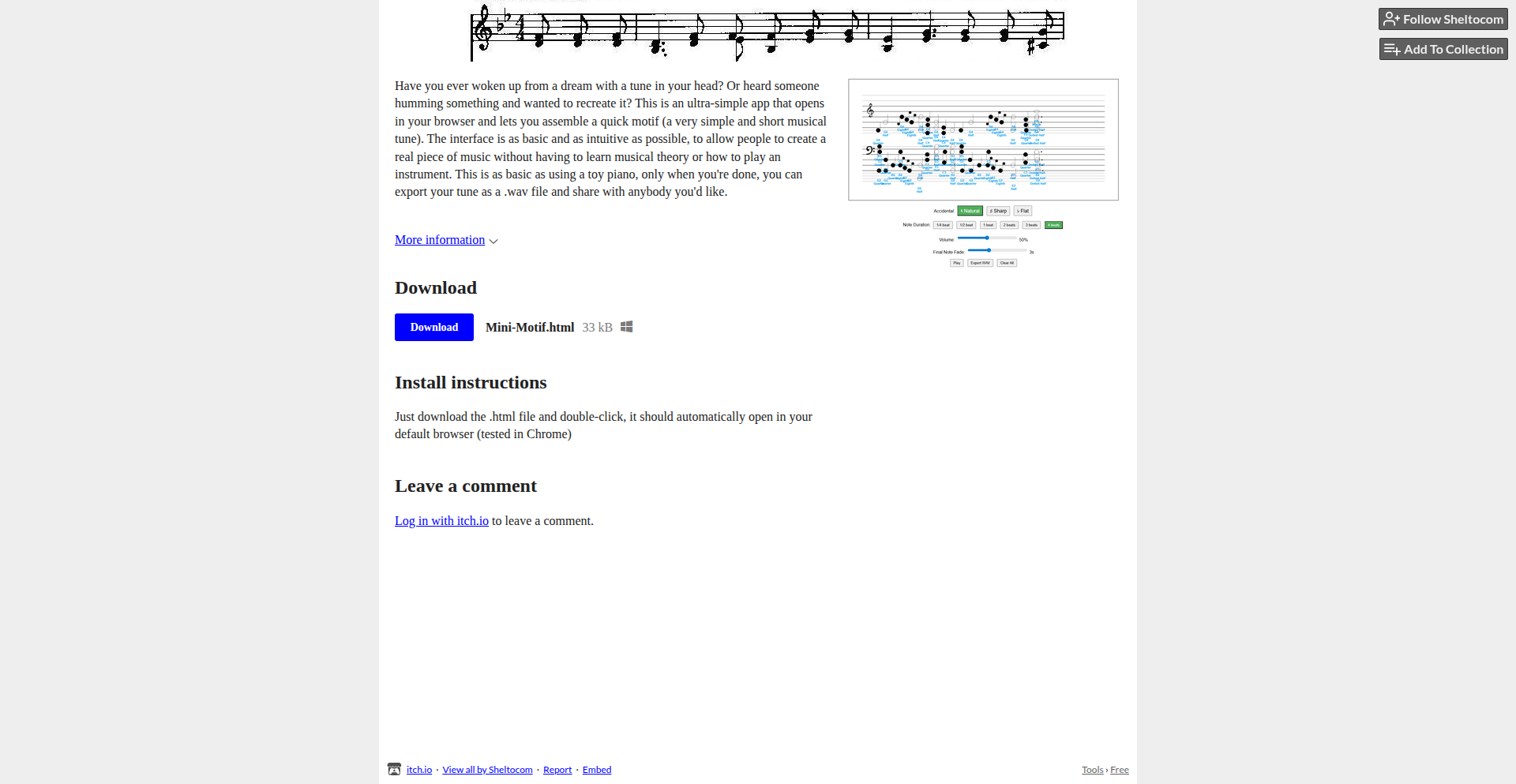 MiniMotif 音乐代码编辑器