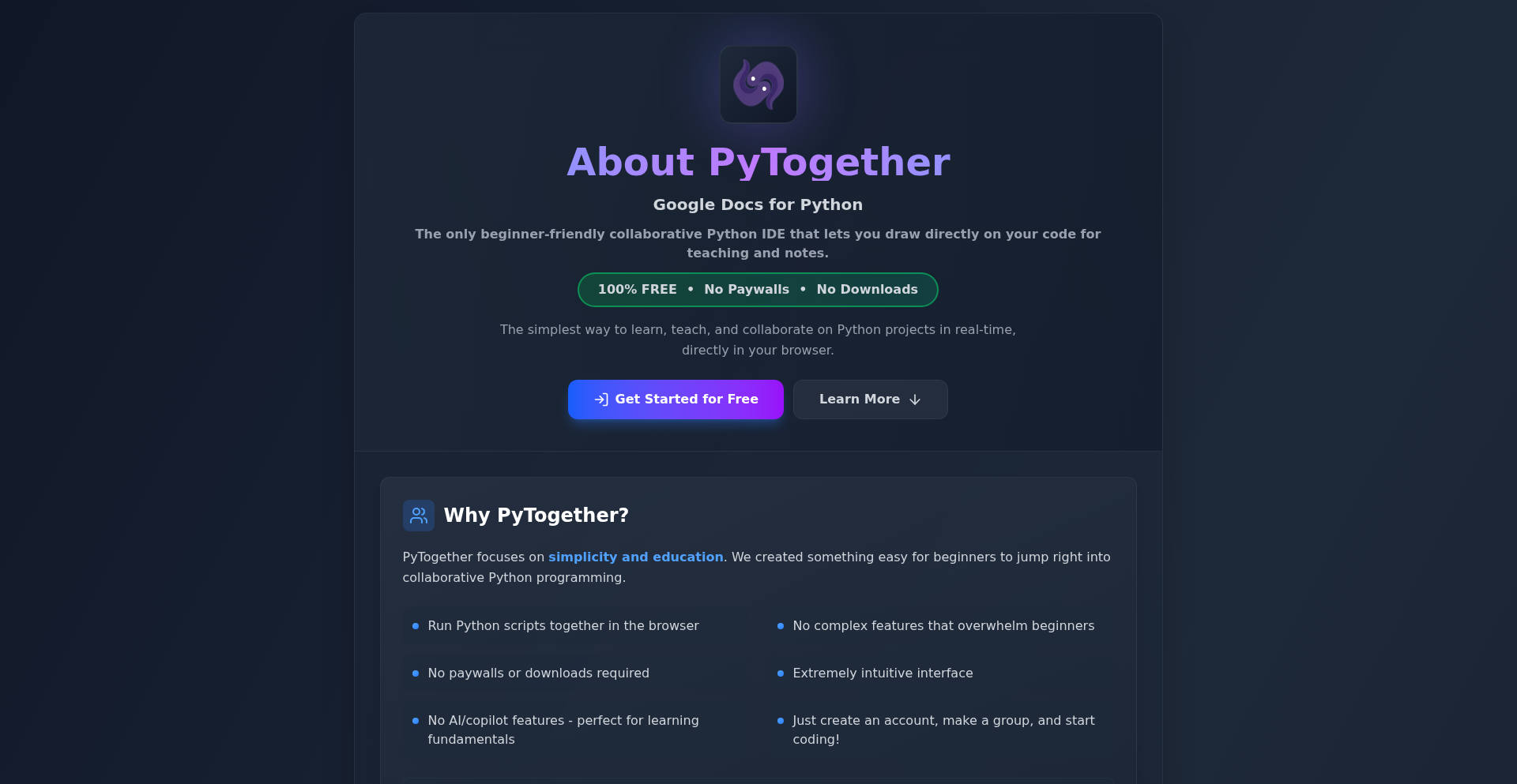 PyTogether: 协同Python练功房