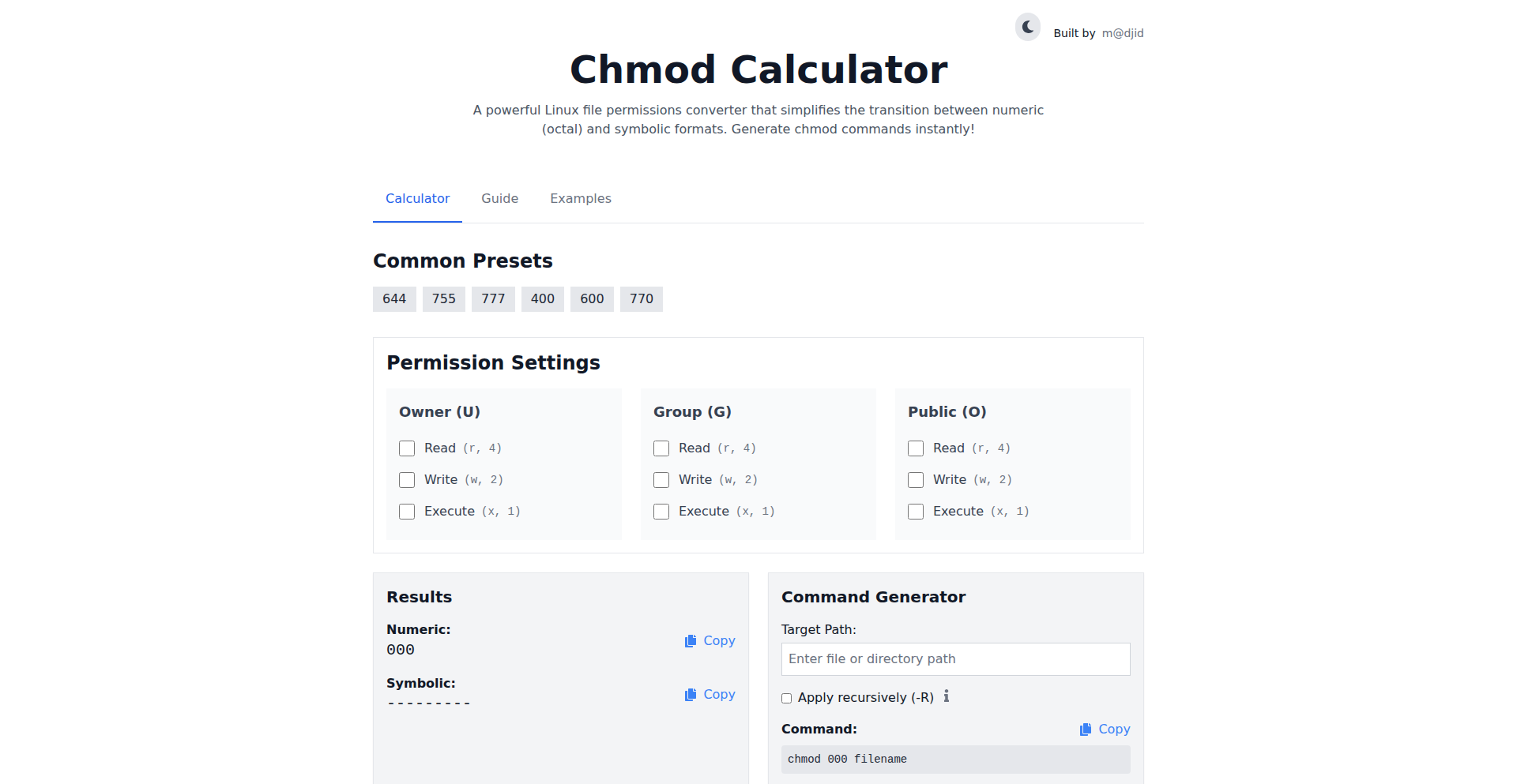 chmod.info 权限速查手册
