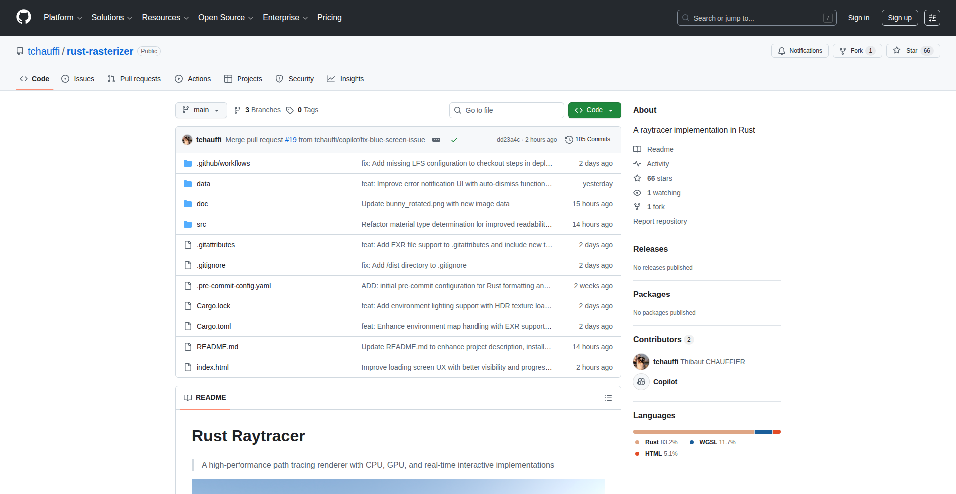 Rust光线追踪渲染器