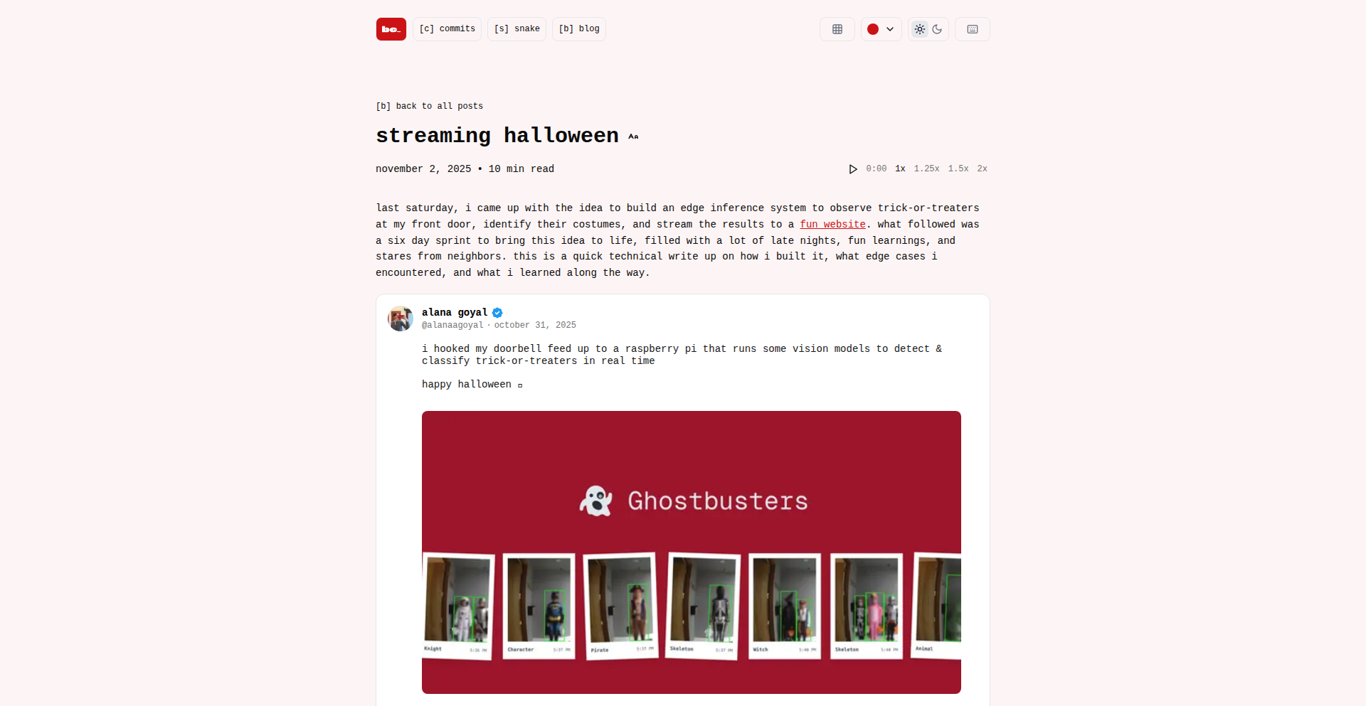 幽灵探知器:边缘AI万圣节访客识别系统