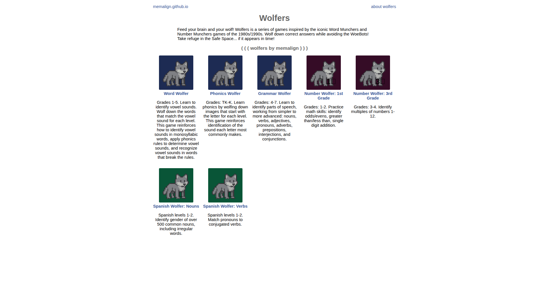 Wolfer Web 学习乐园