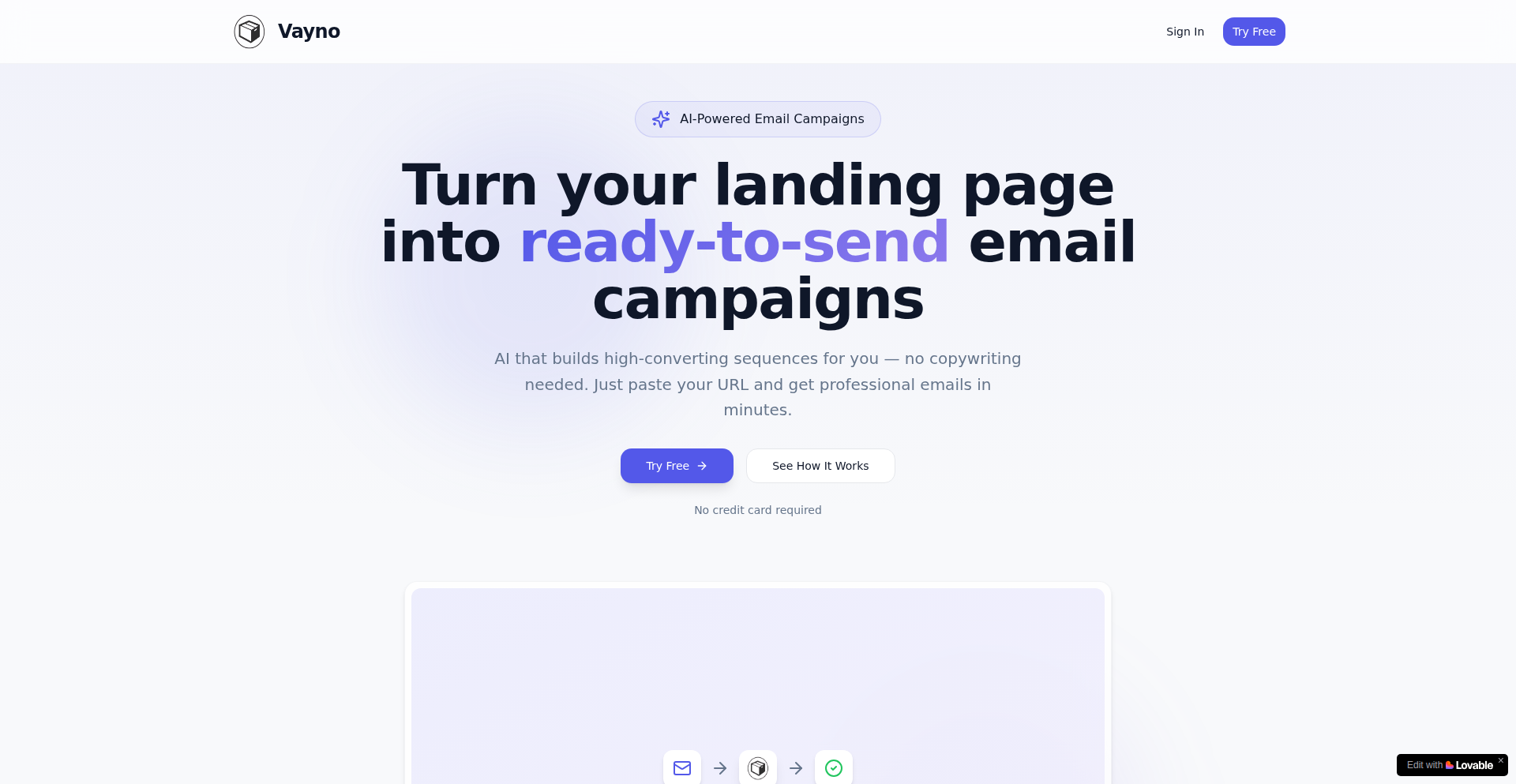 Vayno: AI 营销邮件智能生成器