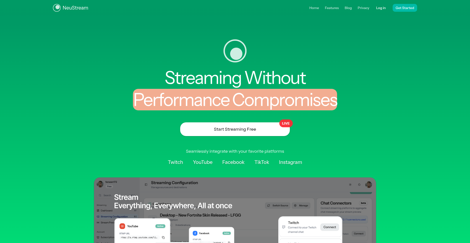 Neustream: Unified Streaming Hub