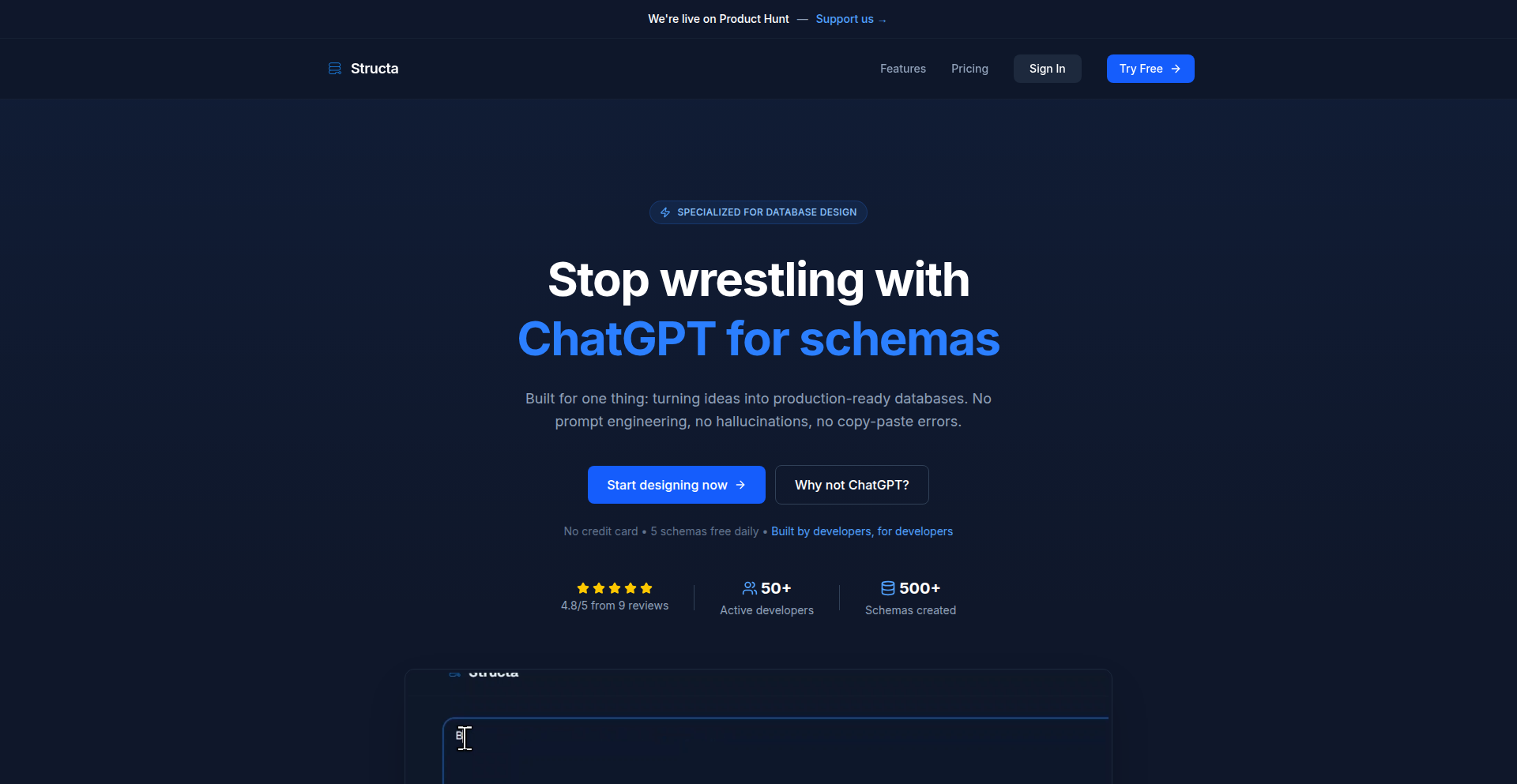 StructaAI: AI-Powered Database Schema Designer