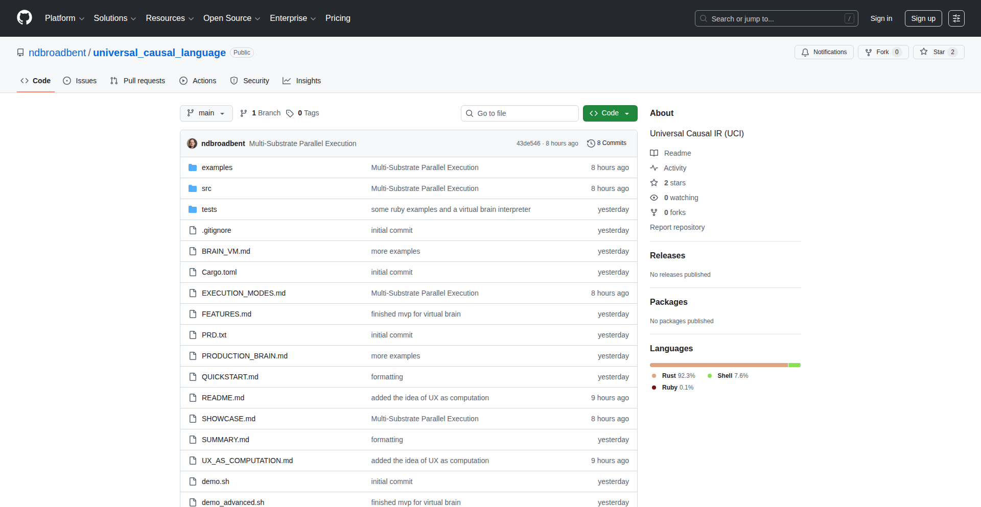 Universal Causal Language (UCL) Prototype
