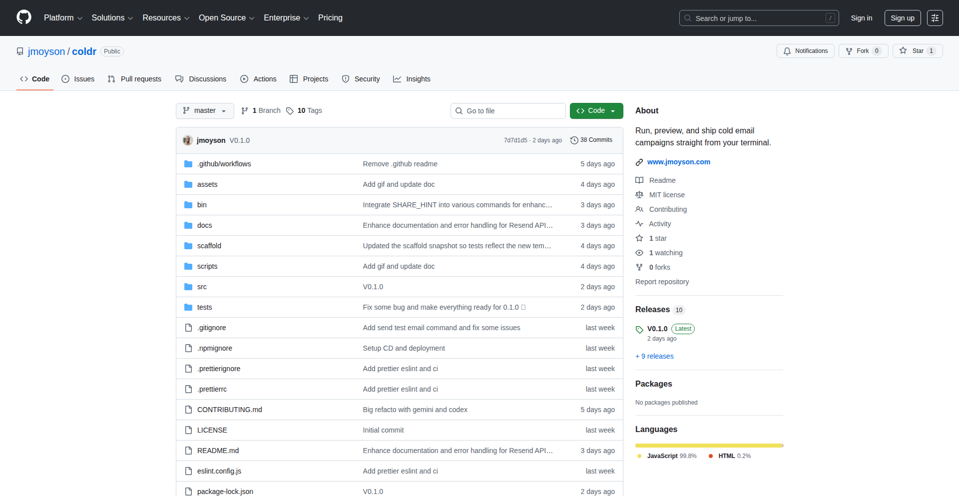 Coldr CLI for Lean Outreach
