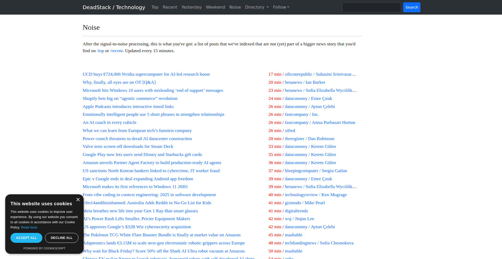 NoiseFilter: Curated Micro-News for Developers