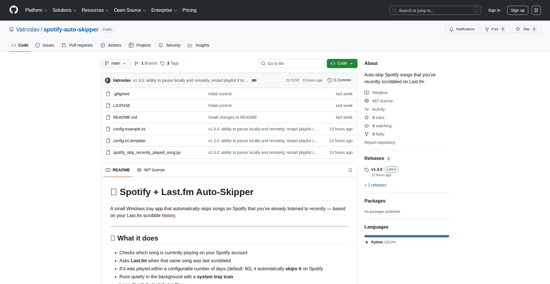 Spotify Memory Skipper