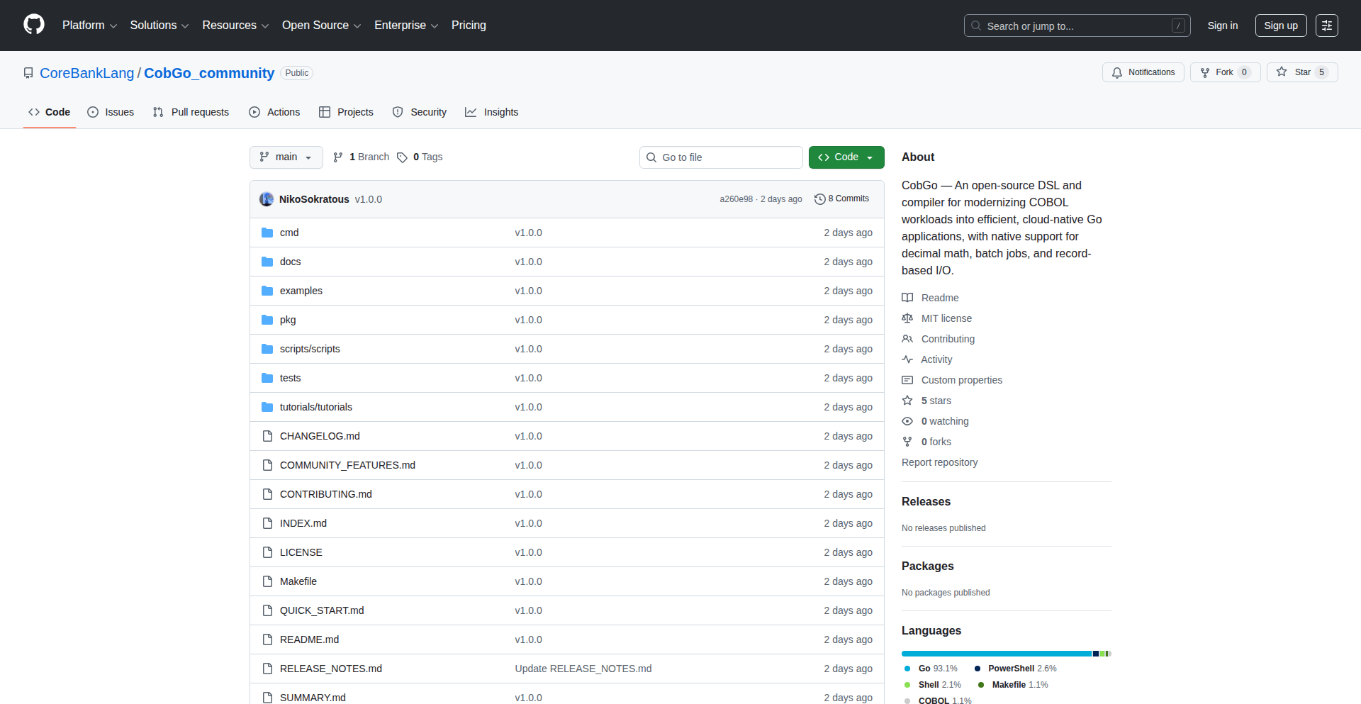 Go-COBOL ブリッジ
