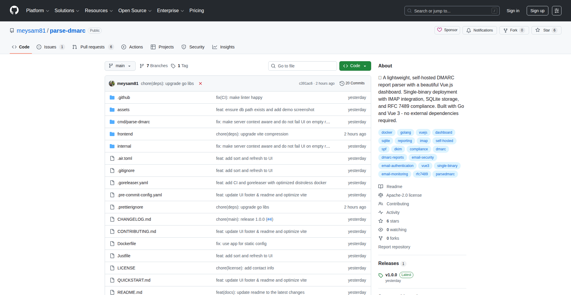 DMARCレポーター・シンプルGoバイナリ