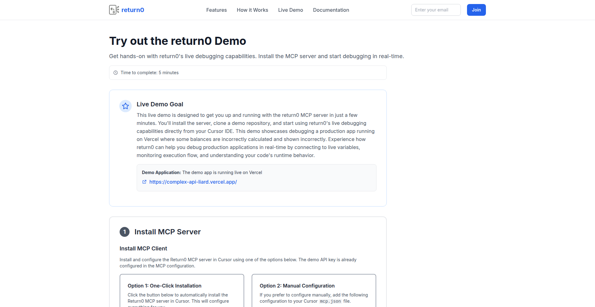 return0: リアルタイムコードデバッガー