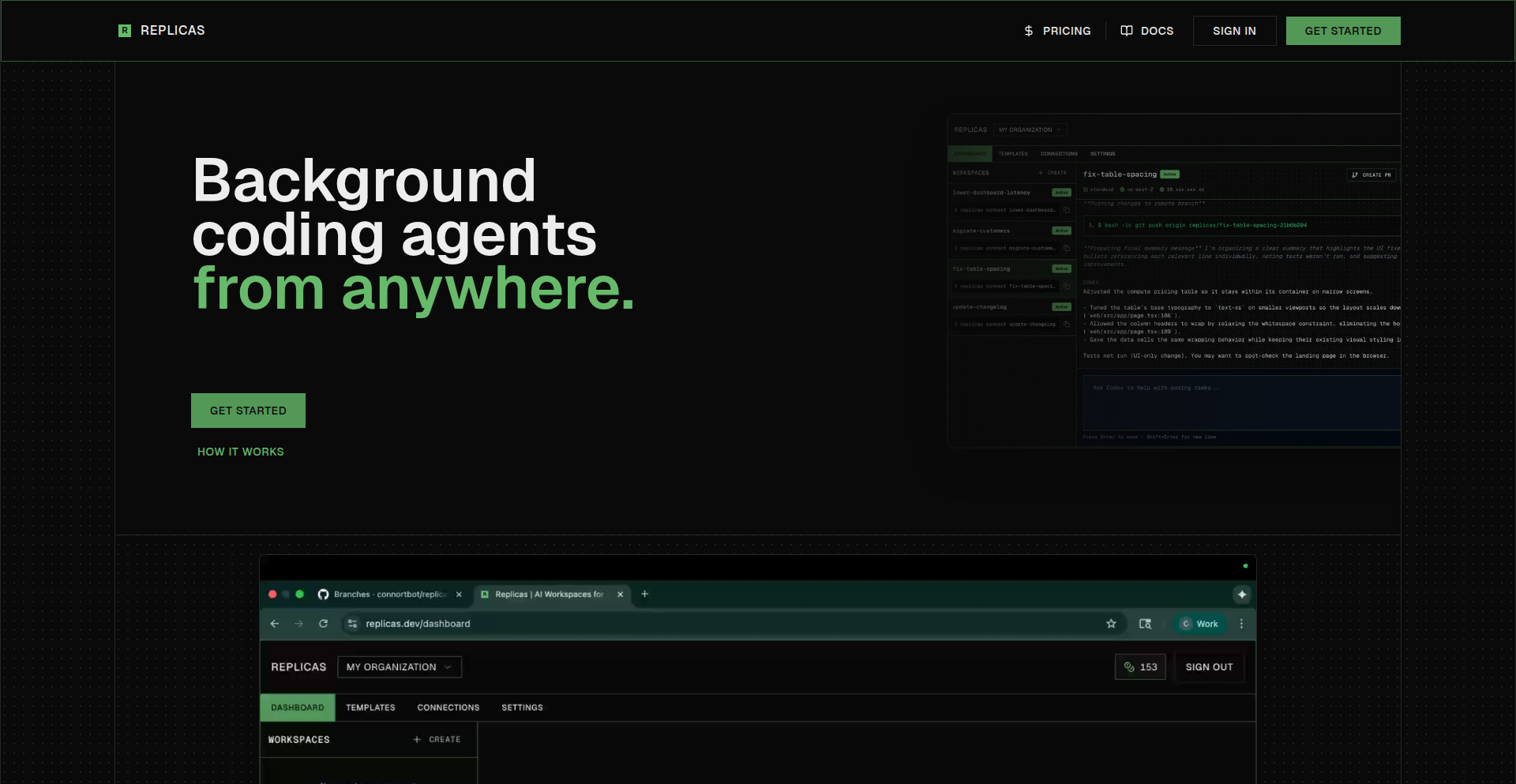 Replicas: クラウドワークスペースでコードエージェントを動かす