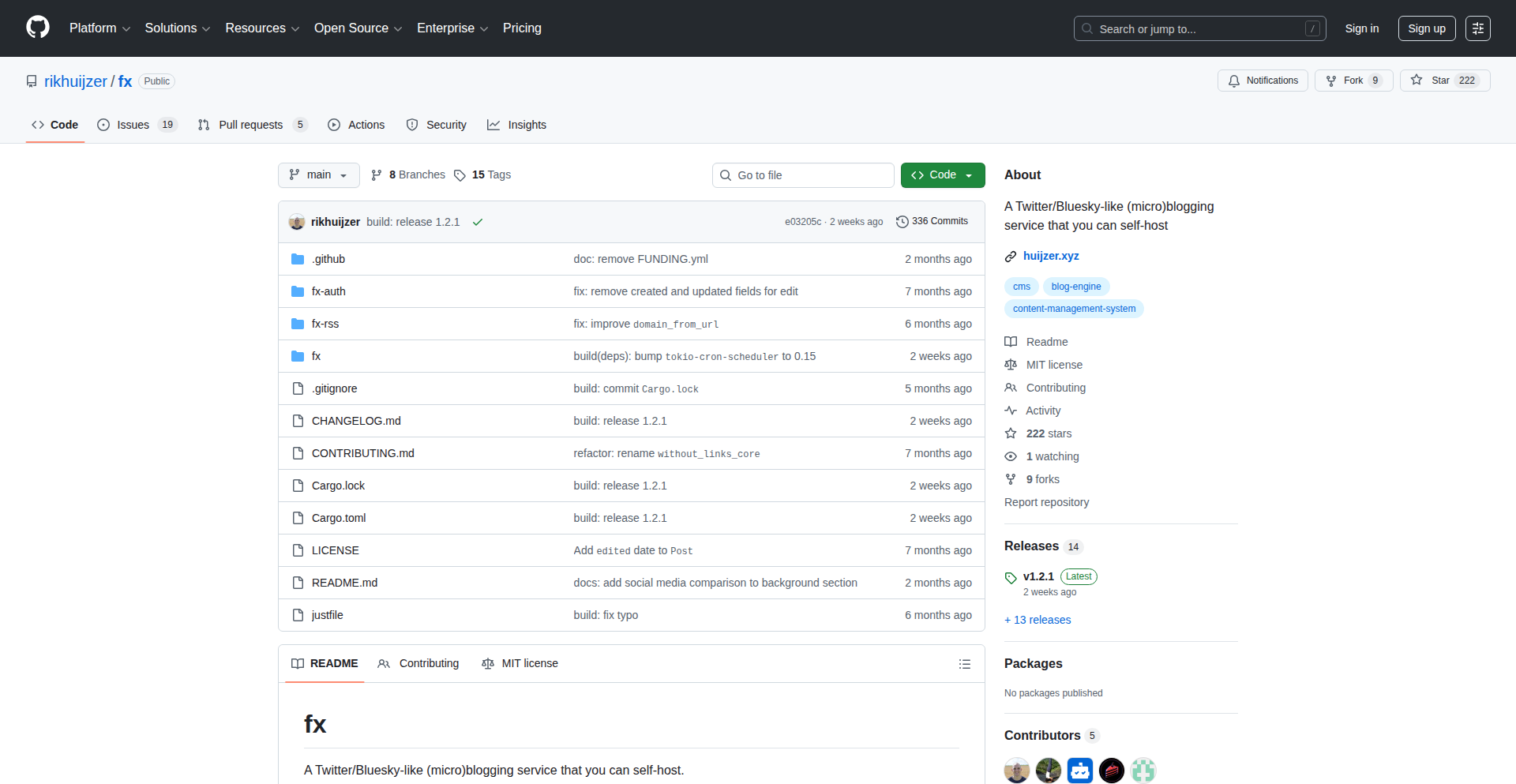 fx: Self-Hosted Microblogging Server