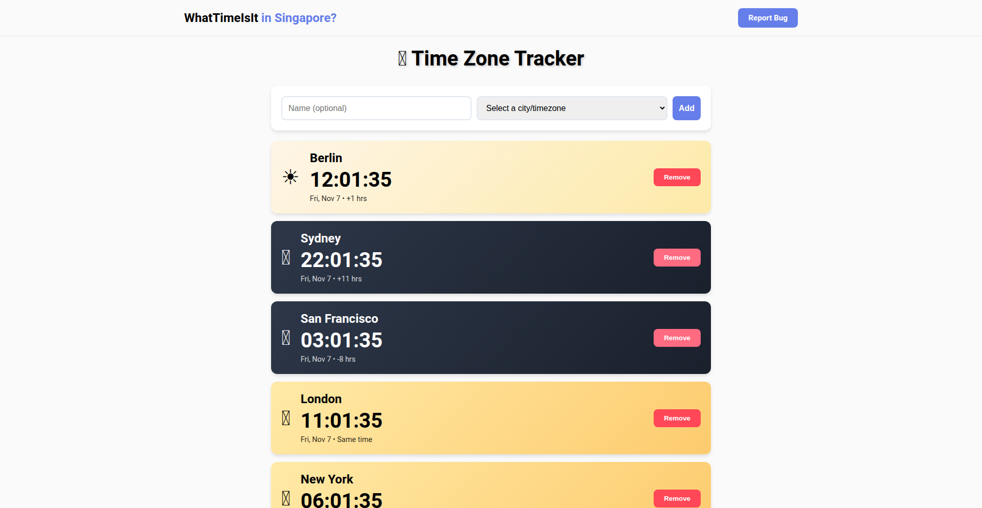 ChronoLite: Instant World Time