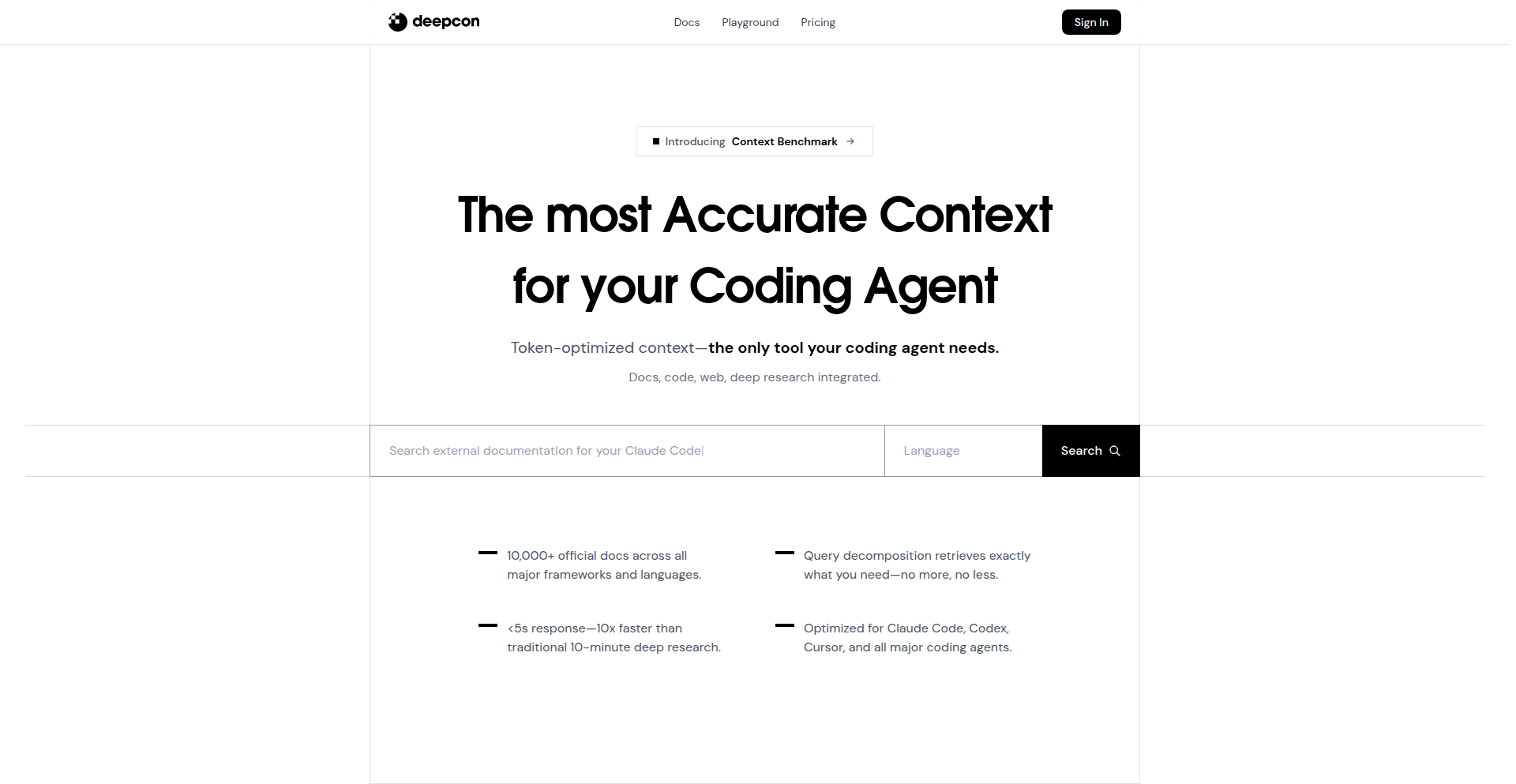 DeepCon: Context Augmentation for AI Agents