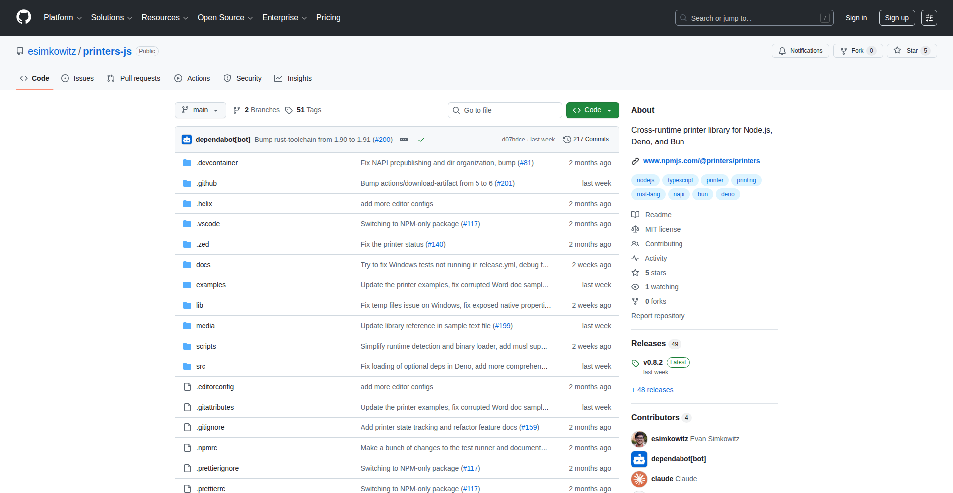PrntJS: Universal Printer Interface