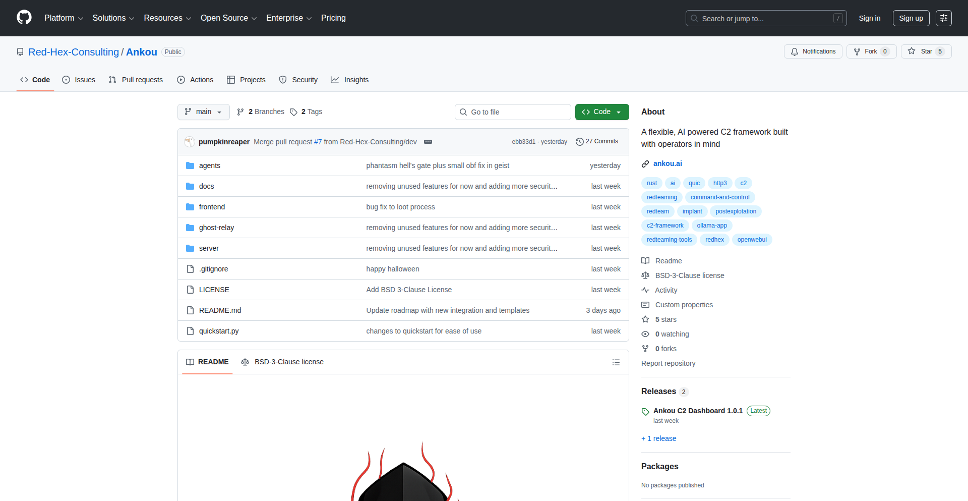 RedHex Command & Control Framework (RHC2)