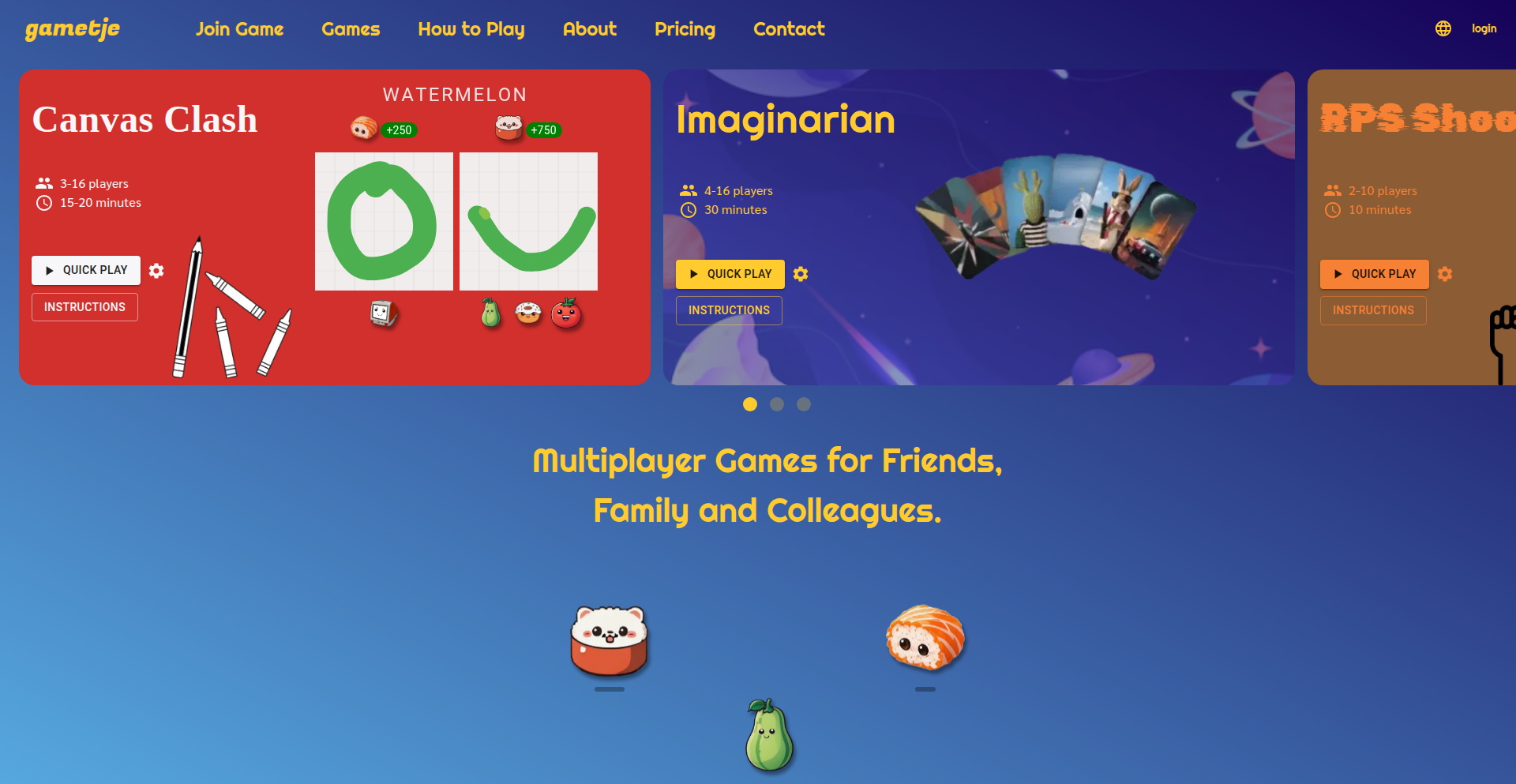 Gametje - Webベースの多言語対応ソーシャルゲーミングプラットフォーム