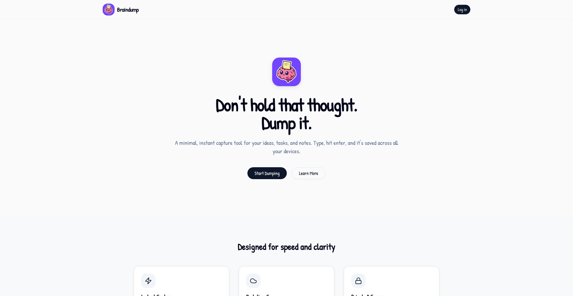 🧠 思考クリアリング・ブレインダンプツール