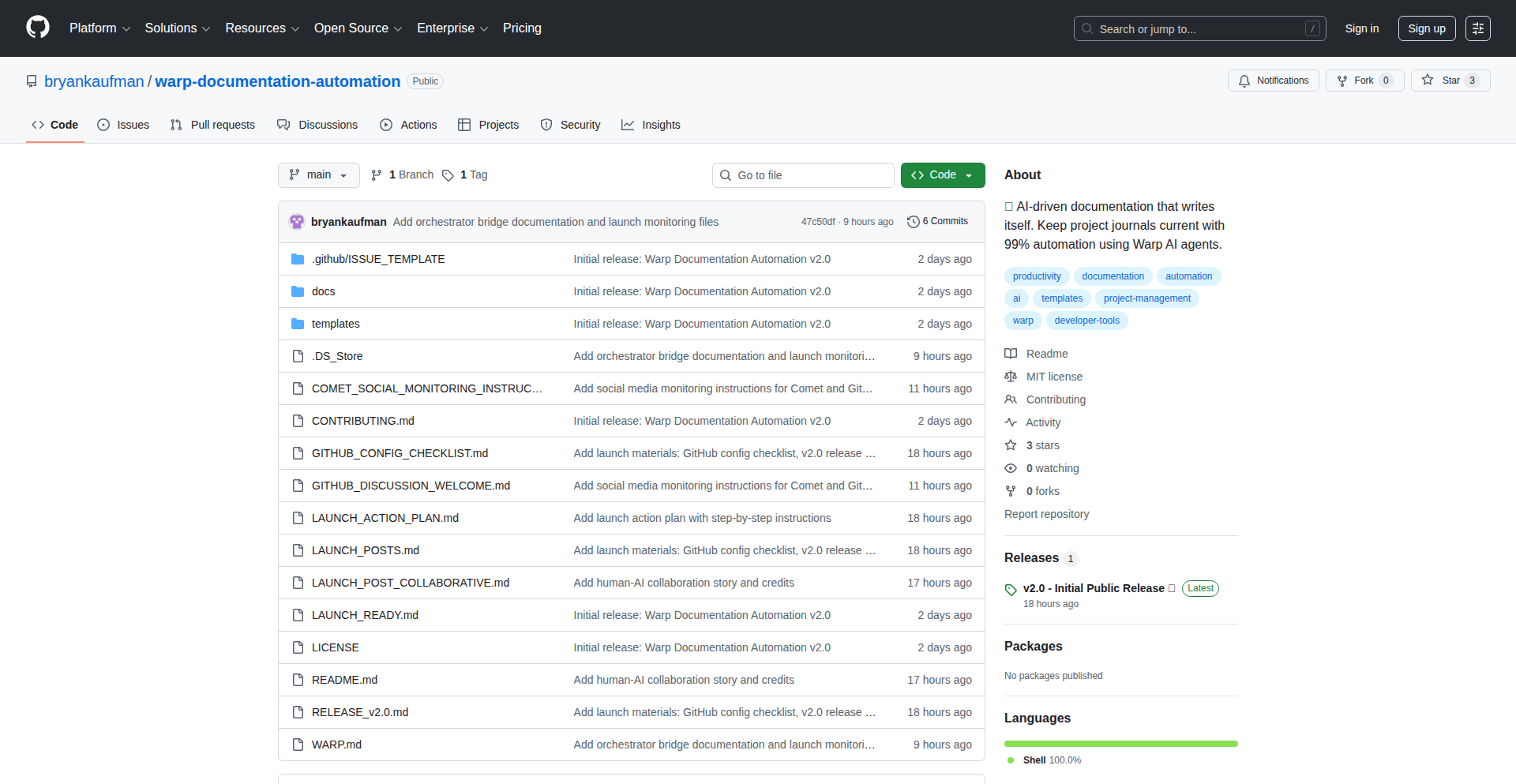 Warpドキュメント自動化