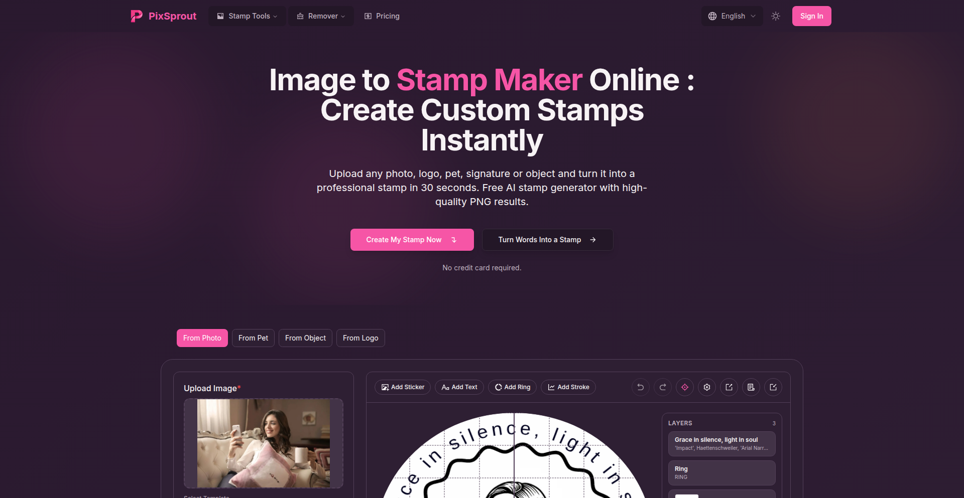 AIスタンプデザイナーPixSprout