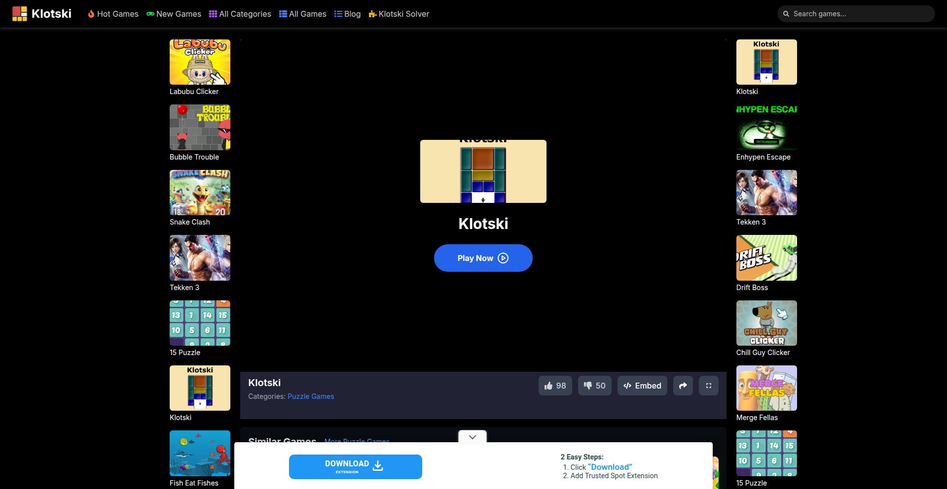 Klotski.org: 智趣魔方棋盘