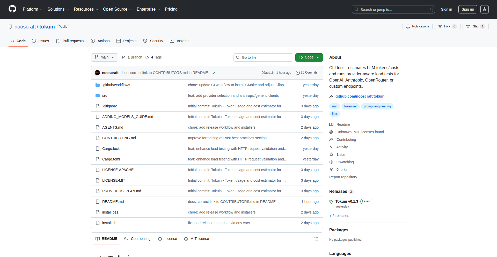 Tokuin: LLM 成本与负载测试利器