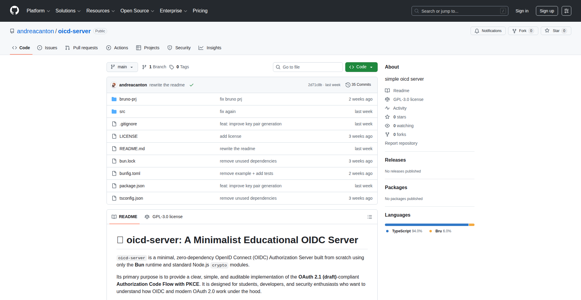 Bun OIDC 极简身份验证服务器