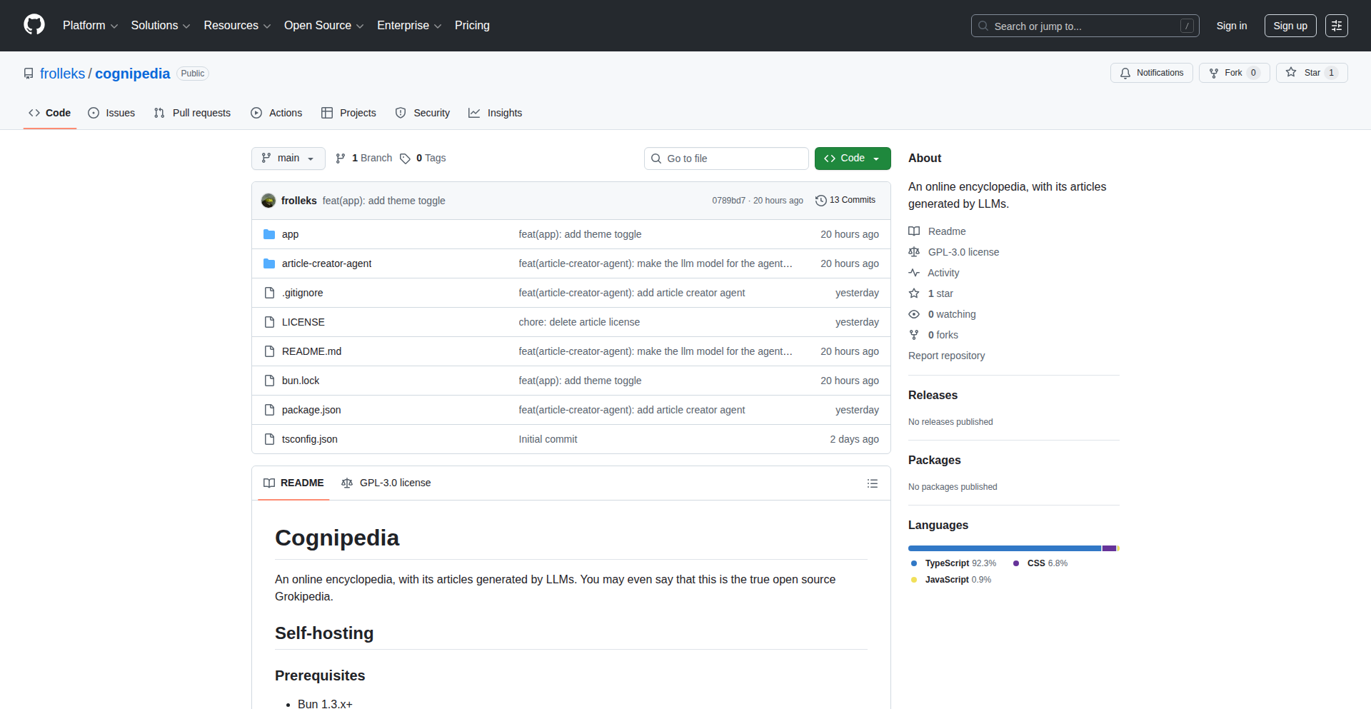Cognipedia: 开放式知识图谱构建器
