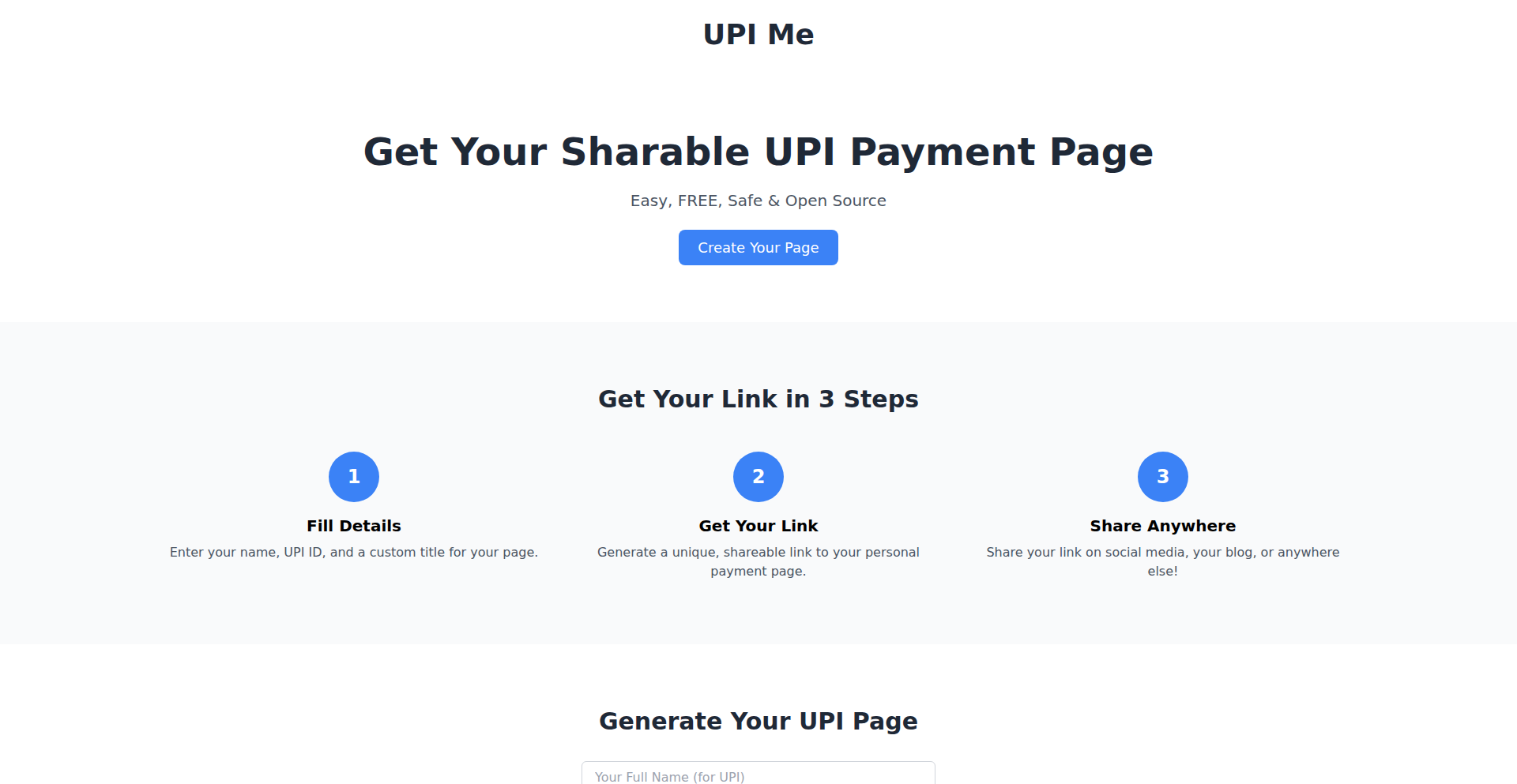 UPI支付静态页面生成器