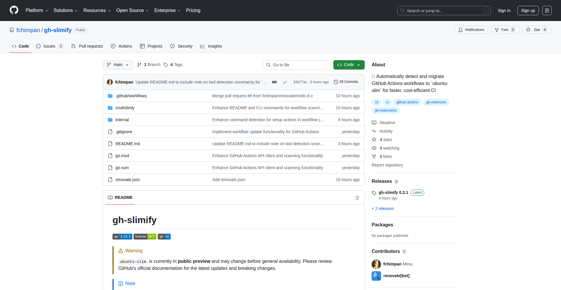 GitHub Actions 瘦身助手 (gh-slimify)