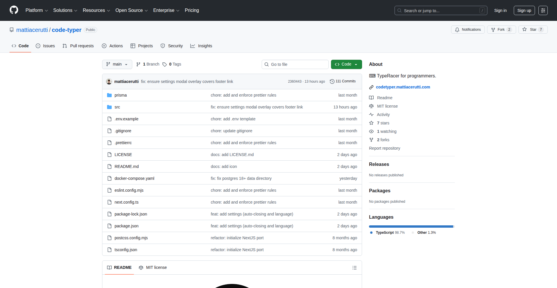 Code Typer - 编码键速赛