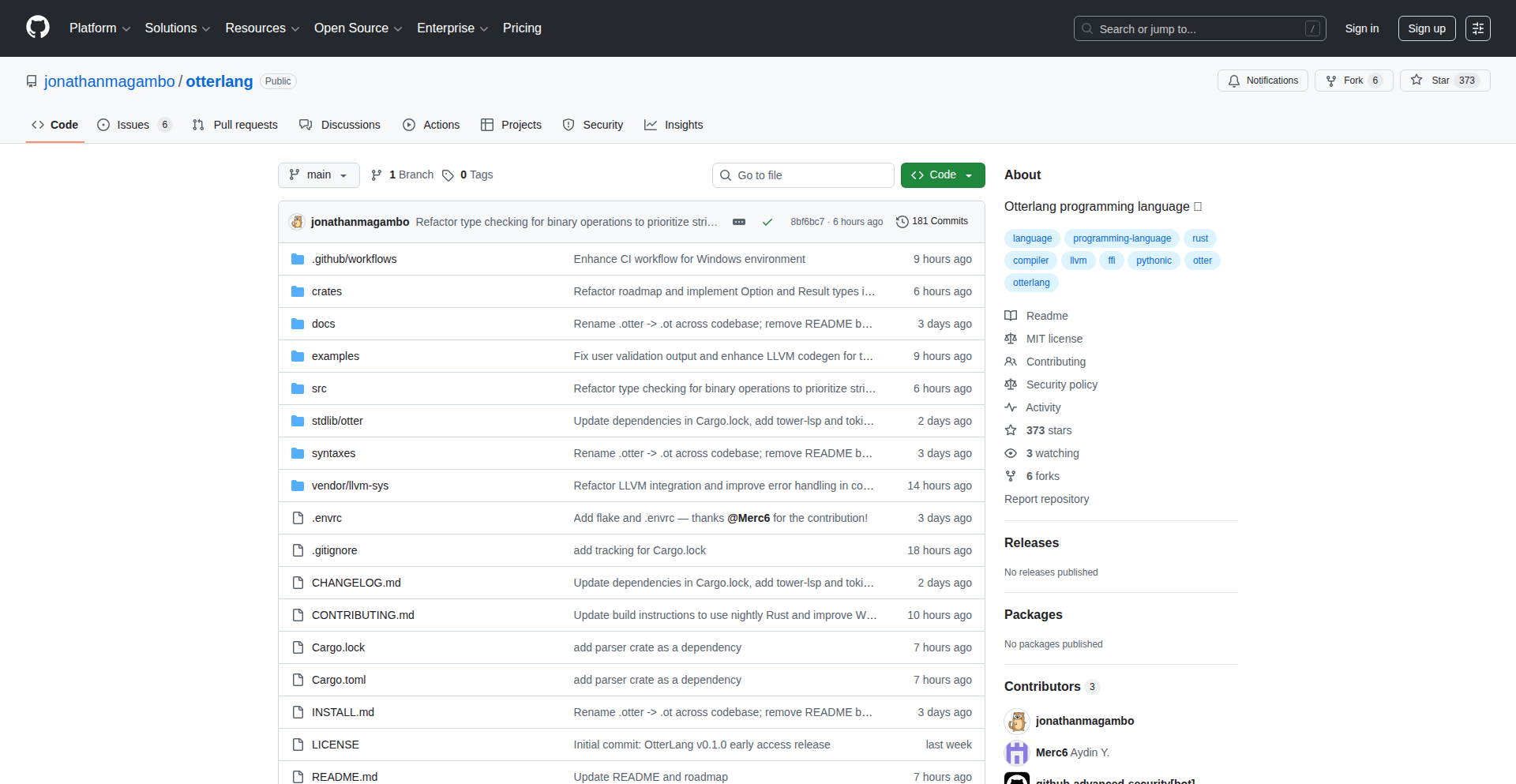 OtterLang: 跨越Python与Rust的极客脚本语言