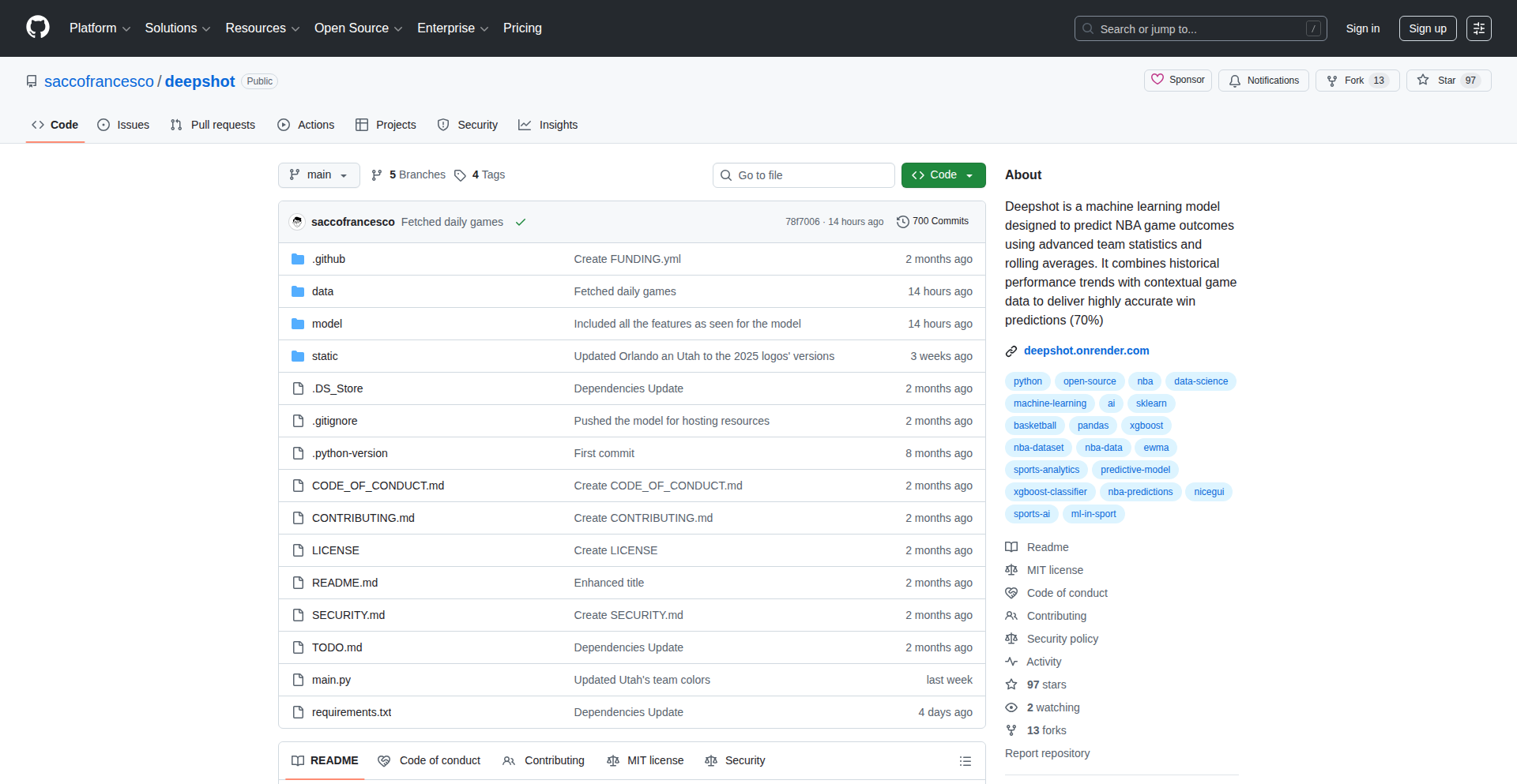 DeepShot 智能篮球预测引擎