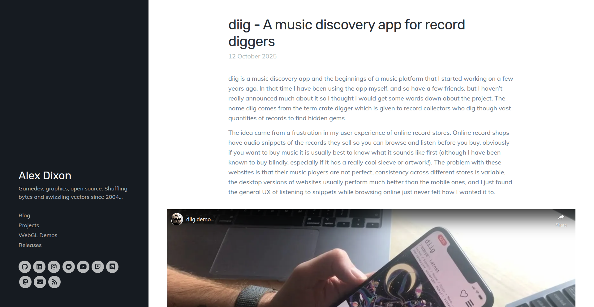 Diig: レコードディガー向け音楽発見アプリ