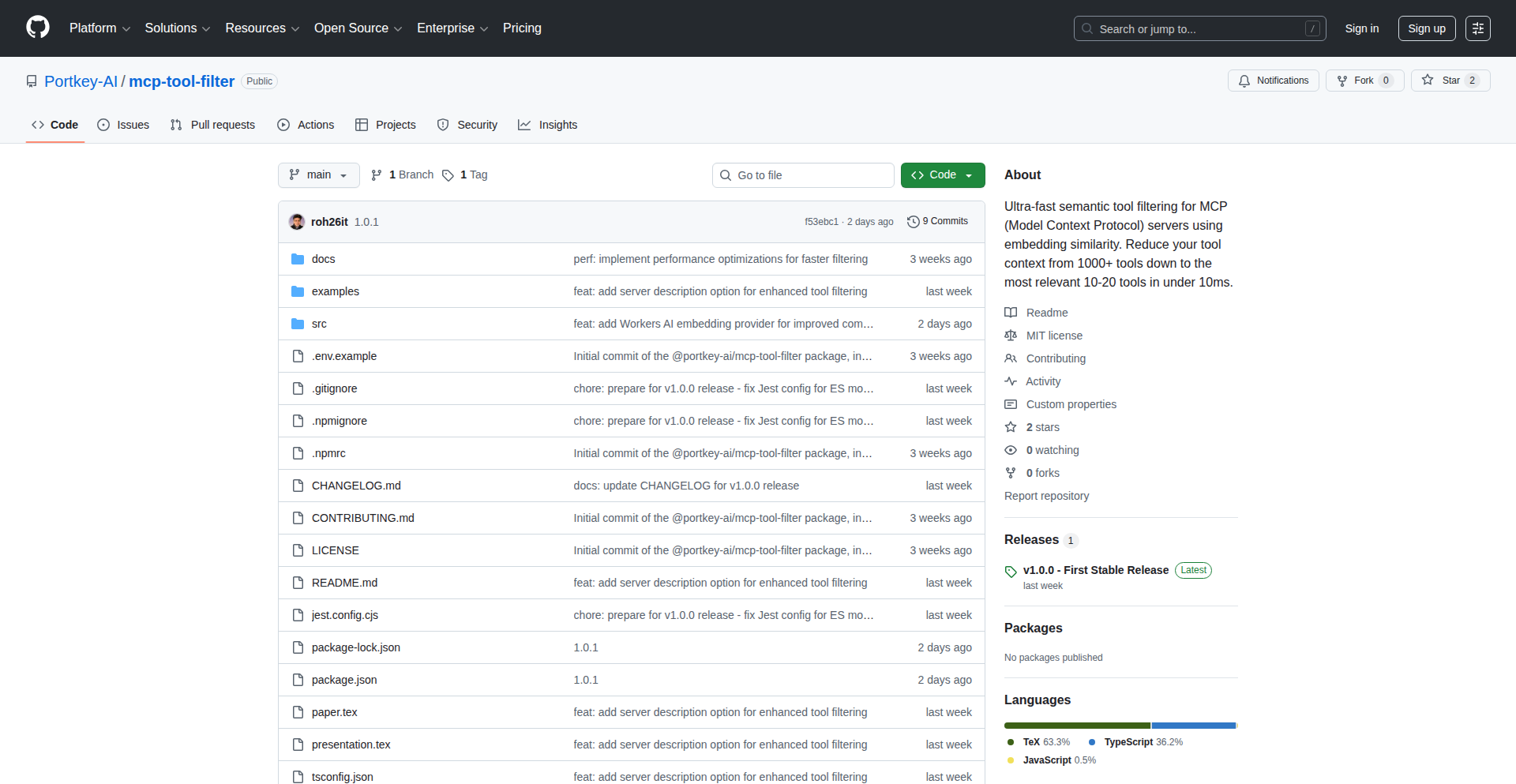 MCPサーバー向け高速セマンティックツールフィルター